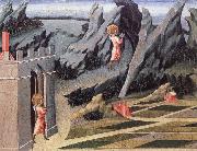 Johannes Doparen drar sig tillbaka till oknen, Giovanni di Paolo